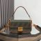 Fendi Baguette Bag In FF Motif Canvas Green