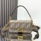Fendi Baguette Bag In FF Motif Canvas Grey