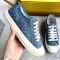 Fendi Domino Sneakers Unisex FF Jacquard Denim Blue
