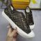 Fendi Domino Sneakers Unisex FF Jacquard Fabric Brown