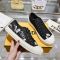 Fendi Domino Sneakers Unisex Floral Embroidery Canvas Black