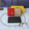 Fendi Wallet On Chain with Pouches In Calfskin Red/Pink