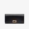 Fendi Continental Wallet In Calfskin Black