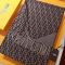 Fendi Scarf In In FF Motif Wool with Fringes Grey