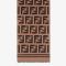 Fendi Scarf In In FF Motif Wool and Silk Brown