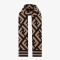 Fendi Scarf In In FF Motif Wool and Viscose Khaki