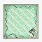 Fendi Square Scarf In FENDI O'Lock Chain Motif Silk Green