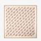 Fendi Square Scarf In O'Lock Chain Motif Silk Beige
