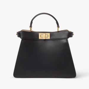 Fendi Small Peekaboo ISeeu Bag In Calfskin Black