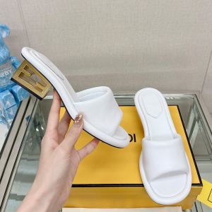 Fendi Baguette Slides Women Nappa Leather White