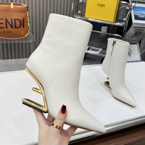 Fendi First Ankle Boots Women Calf Leather White