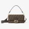 Fendi Baguette Bag In FF Motif Fabric and Calfskin Brown/Gold