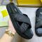 Fendi Crossover Slides Men FF Jacquard Fabric Black