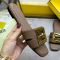Fendi FFold Slides Women Leather Coffee