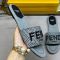Fendi Sunshine Slides Women FF Jacquard Denim Grey