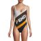 Fendi Swimsuit Women Fila Logo Motif Lycra White/Black