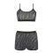 Fendi Underwear Set Women FF Fish-Eye Motif Lycra Black