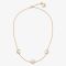 F is Fendi Chain Necklace In Metal with Crystals Gold